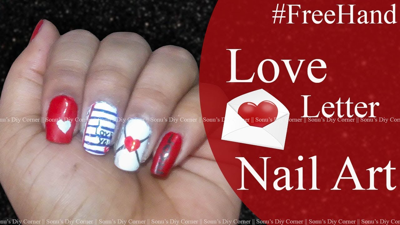 Loveletter Nailart For Valentine S Day 19 Youtube
