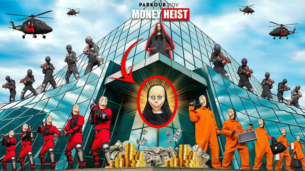 NO TIME TO HIDE – BAD GUYS PARKOUR ESCAPE SWATS & FACE SMILING MOMO WOMEN | Chase Pov Horror Film