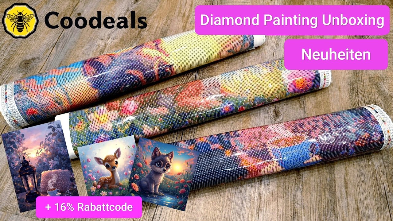 💎Diamond Painting Neuheiten|Bilder meiner Kollektion bei Coodeals💖 Unboxing+16% Rabattcode🛍️