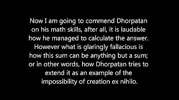 Creation Ex Nihilo: 1 + 0 = are you kidding me?.wmv
