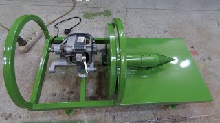 : ( 6)    . (Part 6) Full cycle of screw log splitter production