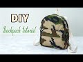 DIY How to make a backpack from military uniform - Easy sewing instructions for beginners