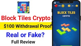Block Tiles Crypto Get BTC App | Block Tiles App Withdrawal Proof | Block Tiles App Real or Fake screenshot 1