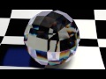 Blender cycles "Diamond Shader" Crystal sphere on checkerboard enlarged to  848x480