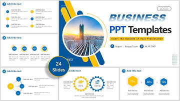 Beautiful! Blue and Yellow Business PowerPoint Templates | Free