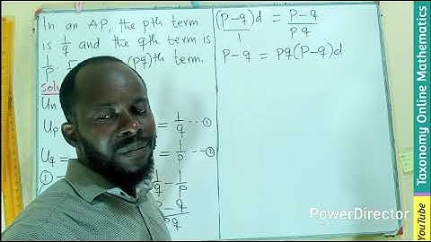 Arithmetic Progression: pth Term is 1/q, and qth Term is 1/p, Find its pqth Term