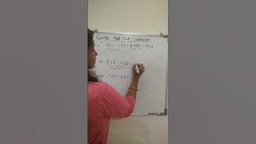Simple Math 📐📊📚 Trick- Subtraction (-)#shorts