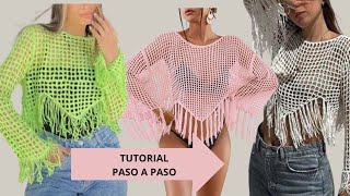 como tejer a crochet mi primera blusa MUY FACIL O salida de playa