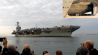 🇺🇲 The $13B USS Gerald R. Ford Super Carrier Visits Portsmouth England