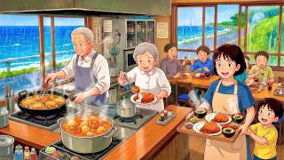 Rainy Day At The Grandparents Kitchen Feast Of Heartwarming Flavors Cooking Ghibli-Style Video
