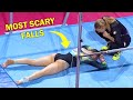 Most scary falls in gymnastics 