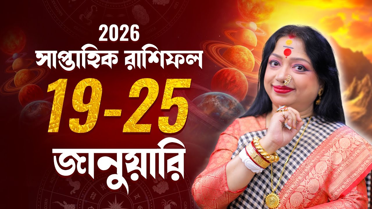 সাপ্তাহিক রাশিফল | 19–25 জানুয়ারি 2026 I Astrologer Baishali Sarkar I
