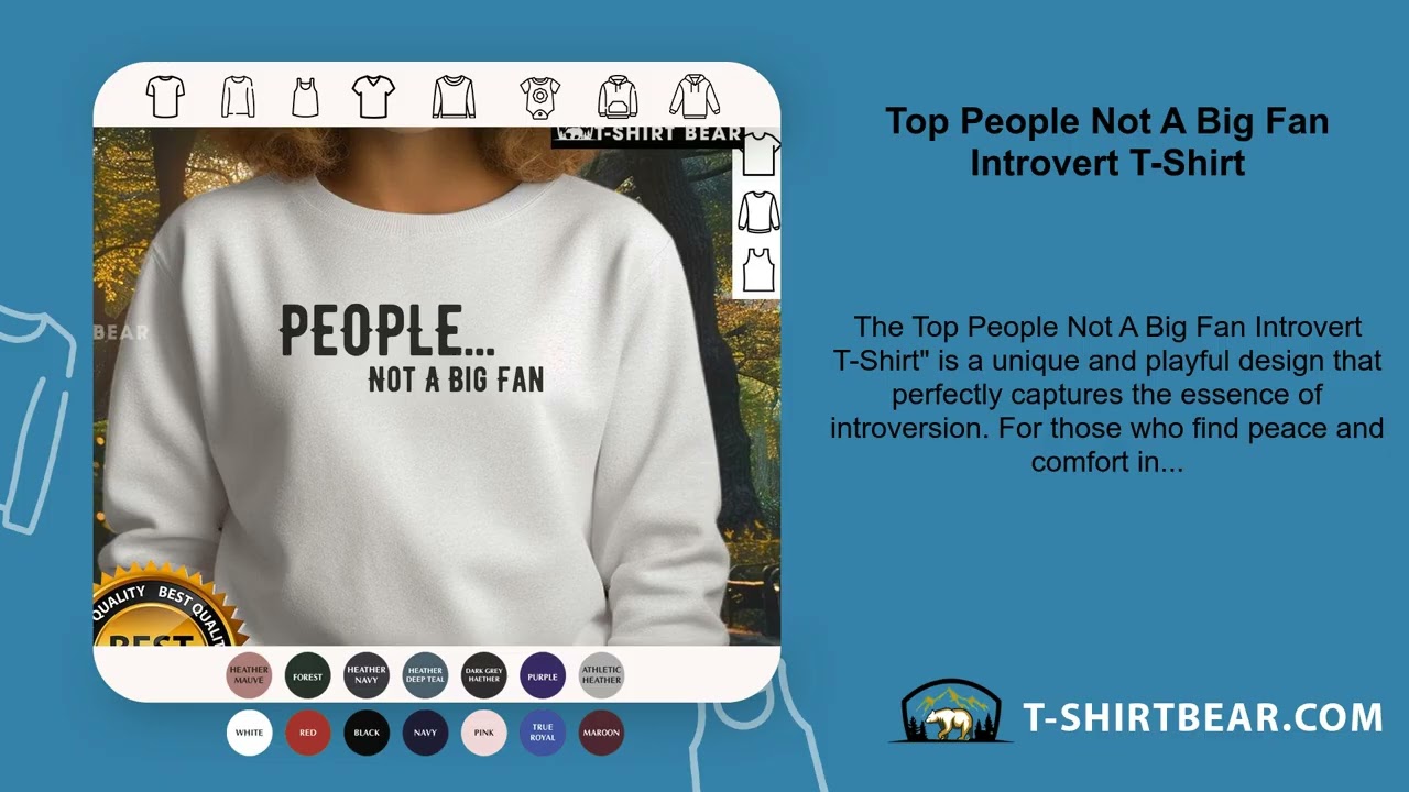 Top People Not A Big Fan Introvert T-Shirt