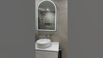 Modern Gray Bathroom with LED Mirror | Minimalist Remodel Inspiration #inyouths