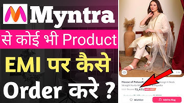 Myntra se EMI par Order kaise kare ? How to order on EMI from Myntra ? Myntra