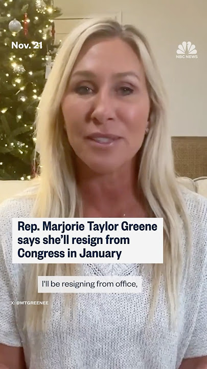 Rep. Marjorie Taylor Greene says she'll resign from Congress in January