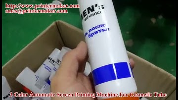 3 Color Automatic Screen Printing Machine for Cosmetic Tube