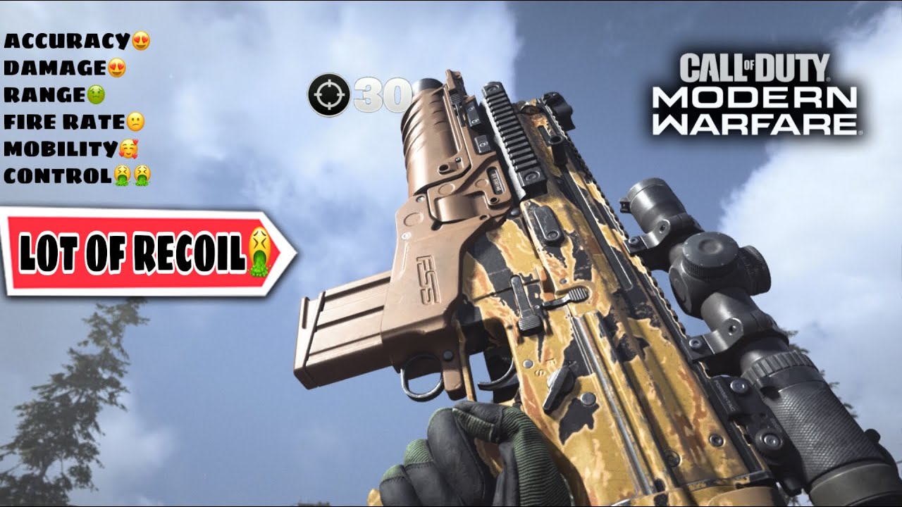 The HIGH RECOIL SCAR setup in Modern Warfare🤮 (hella recoil) YouTube
