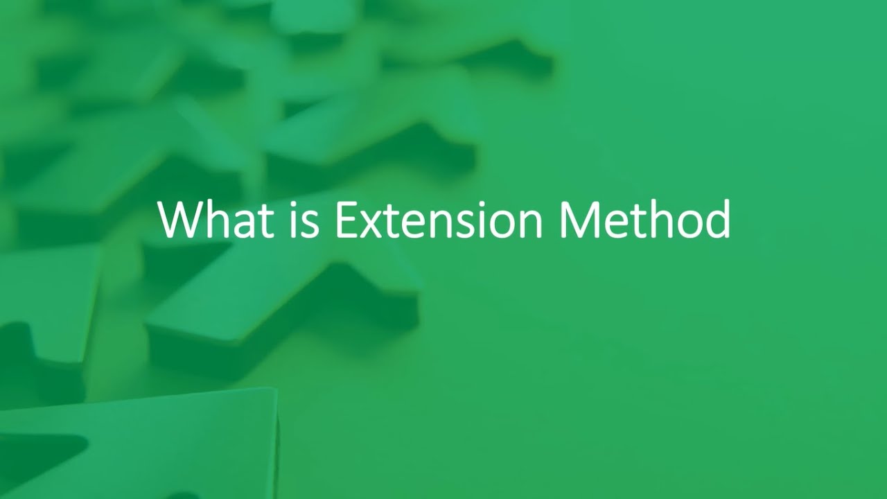 Extension Method C# , must-see - YouTube