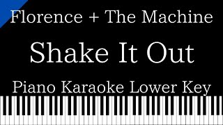 Video thumbnail of "【Piano Karaoke Instrumental】Shake It Out / Florence + The Machine【Lower Key】"