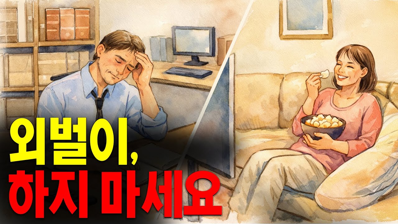 퇴근하면, 드라마 보고 웃으며 앉아있는 아내..?