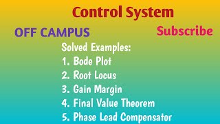 Control System Solved Examples | Part 4 | Off Campus