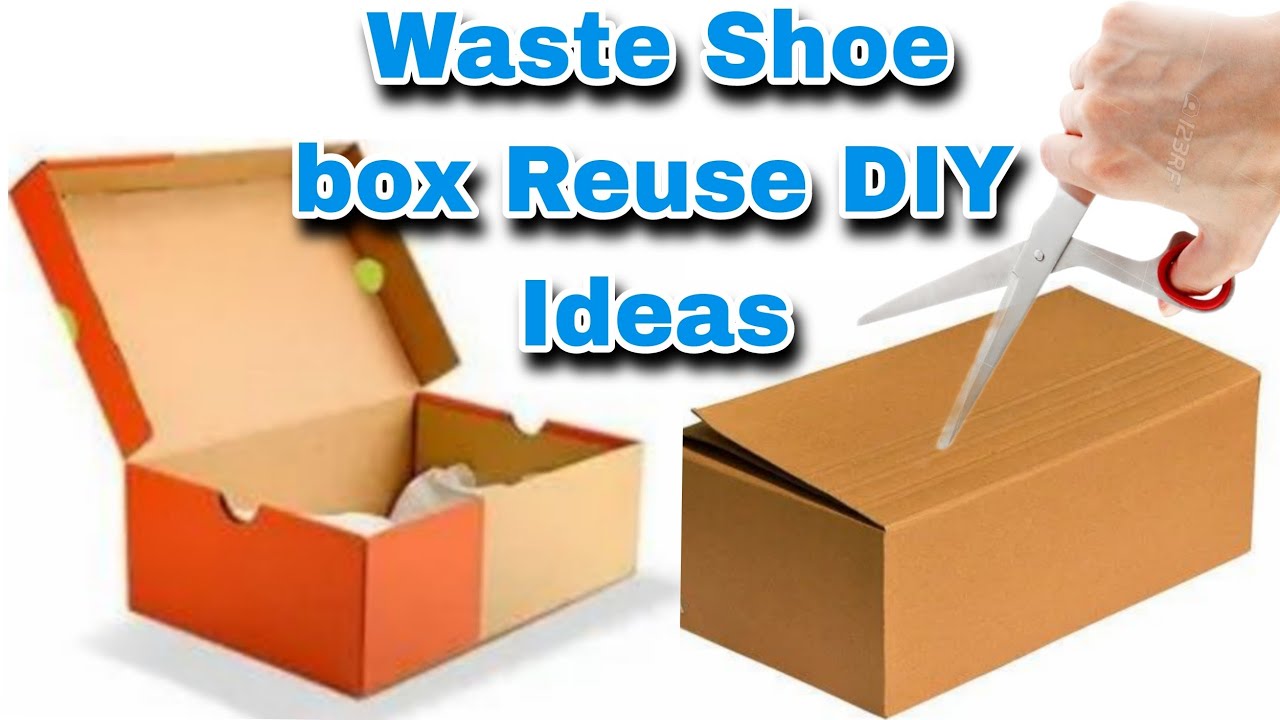 waste shoe cardboard box recycling ideas & easy craft idea diy ...