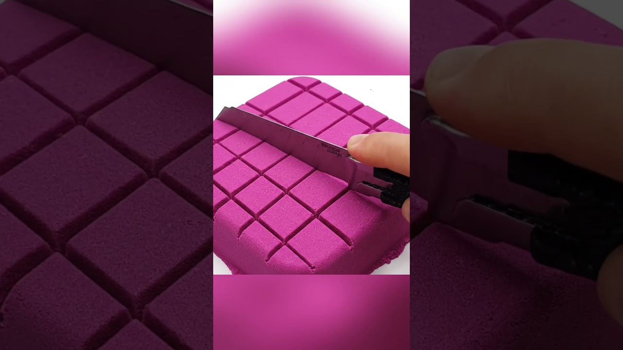 ASMR: Slicing a Kinetic Sand Grid 🔪 