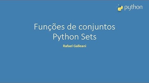 Funções de Conjuntos - Python Sets
