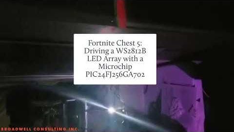 Fortnite Chest 5:  Driving a WS2812B LED array from a Microchip PIC (PIC24FJ256GA702)