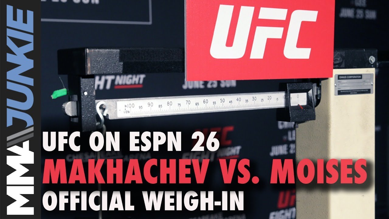 Archive of the UFC on ESPN 26: Makhachev vs. Moises official weigh-in