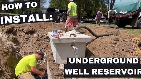 How to install an underground well reservoir cistern system for low yield well