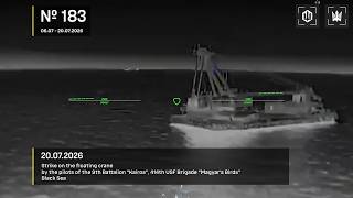 Ukraine Hits Another Floating Crane and Nine Other Vessels in the Black Sea