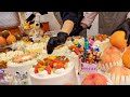 Amazing cake decorating technique  making a variety of fresh fruits cakes korean bakery   