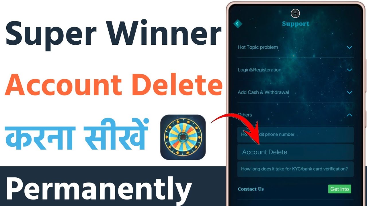 Winner Account super winner account delete kaise kare | super winner id delete kaise ...