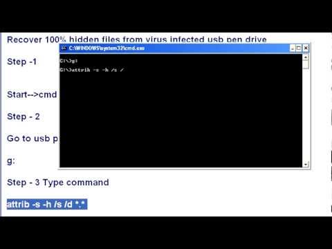 how to show hidden files in pendrive - YouTube
