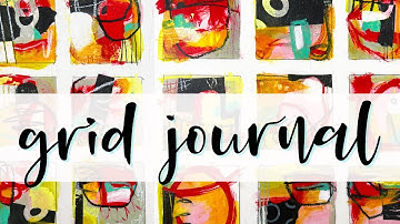 Test a Color Palette Using a Grid Journal #arttutorial #abstractpainting #mixedmedia #collageart