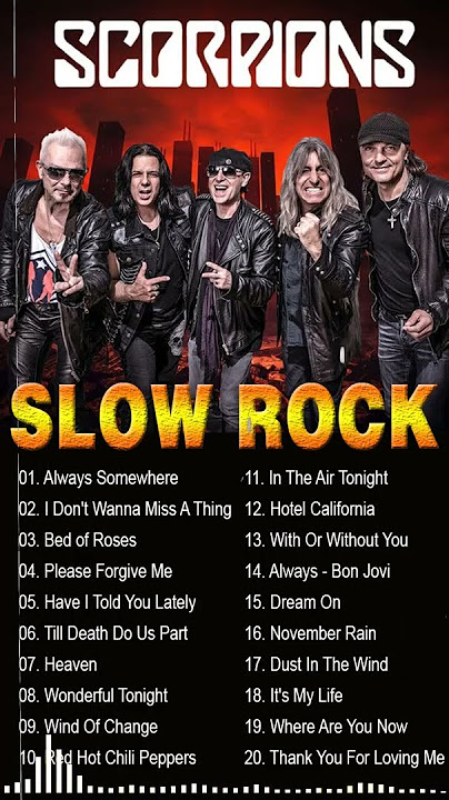 Scorpions, Bon Jovi, Aerosmith, Ledzeppelin, U2 - Best Slow Rock Love Songs Of The 70s 80s 90s