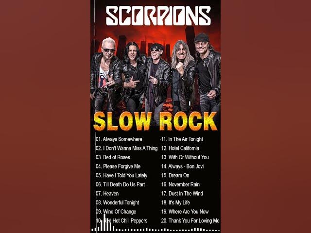 Scorpions, Bon Jovi, Aerosmith, Ledzeppelin, U2 - Best Slow Rock Love Songs Of The 70s 80s 90s