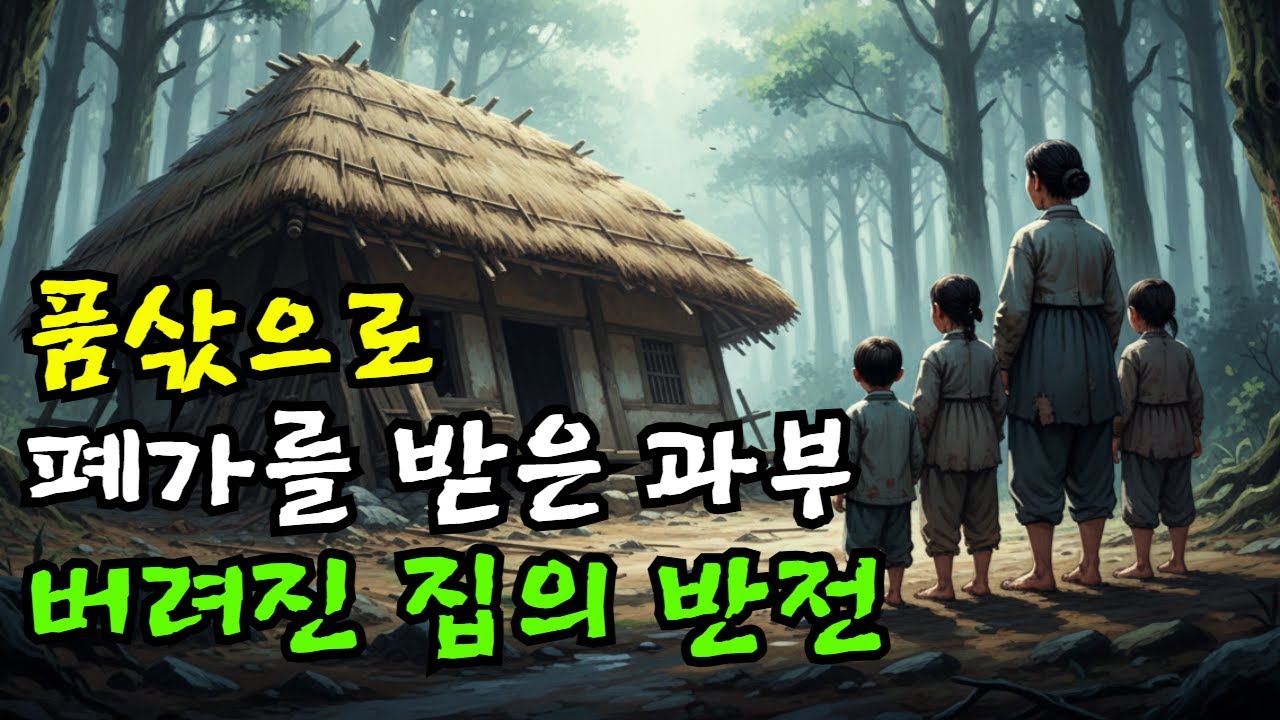 밀린 품삯으로 기울어진 폐가를 받은 과부 그런데 집이 기울어진 이유가 있었는데 I야담I옛날이야기I오디오북I전설I민담I사연I