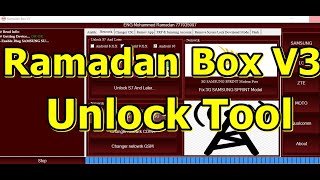 Ramadan Box V3 Unlock Tool For | Screen Lock | Qualcomm | Samsung | ZTE |