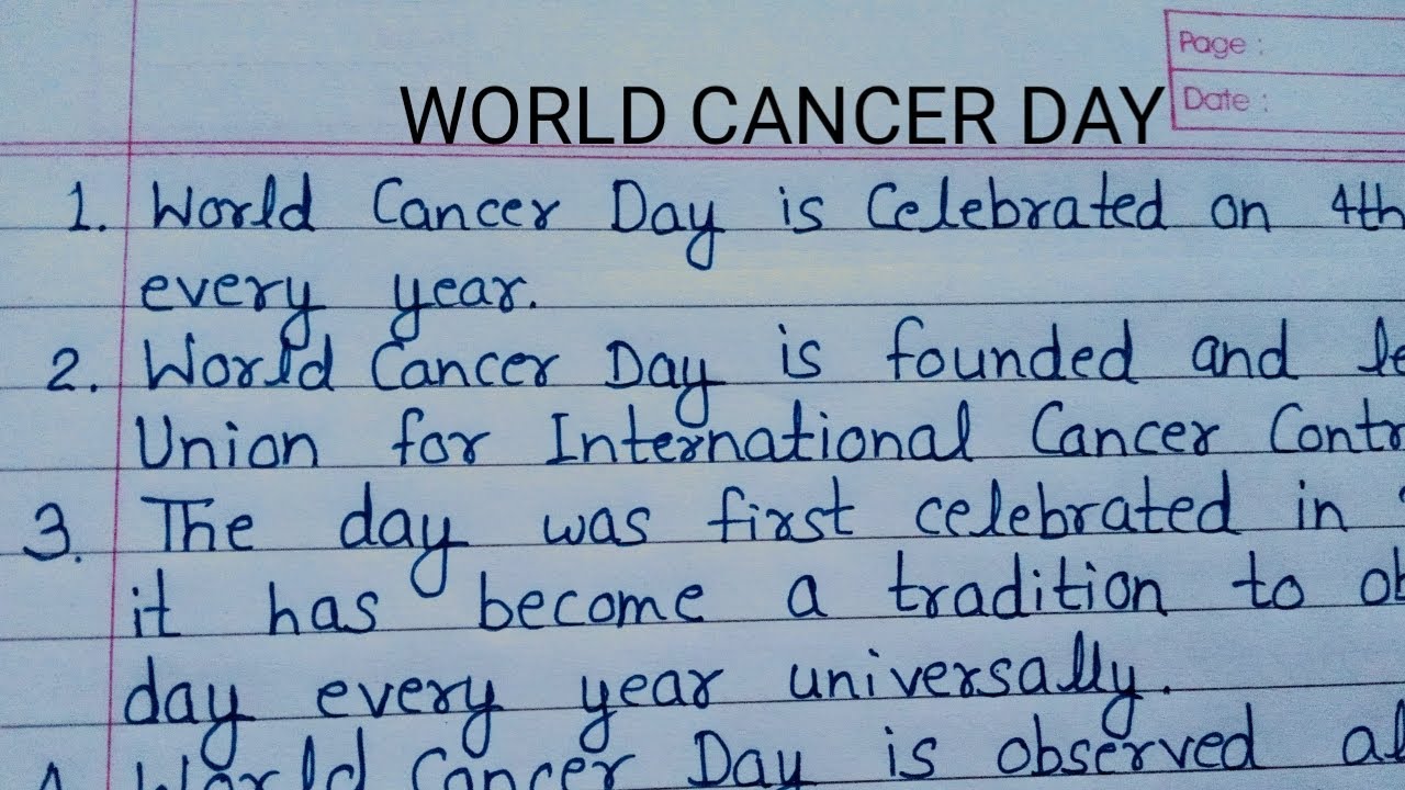 World Cancer Day || 10 lines on World Cancer Day in English || extension.com