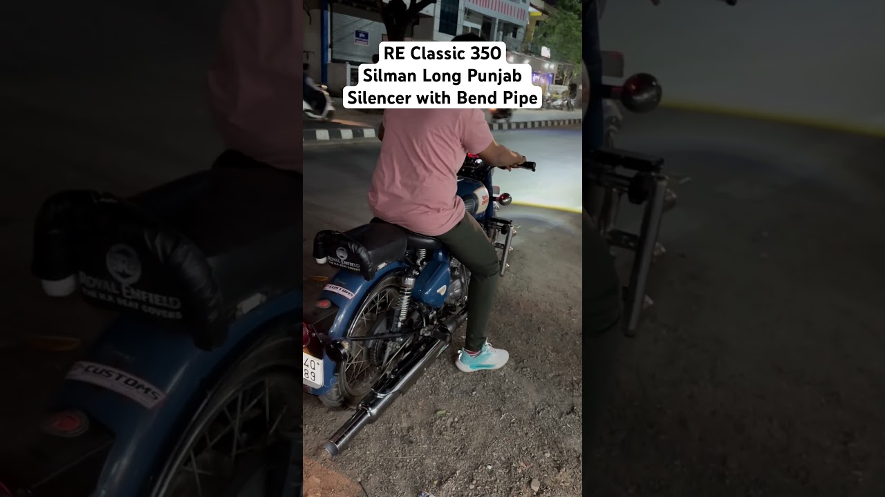 RE Classic 350 Silman Long Punjab Silencer with Silman Bend Pipe 