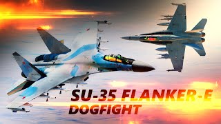 Su 35 Flanker E Vs F A 18C Hornet Dogfight Digital...