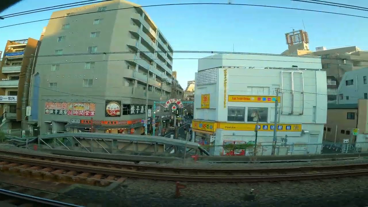 Yamanote Line Side View | Nishi-nippori to Shinjuku | Japan 4K ASMR | Tokyo Calm Travels And Beyond