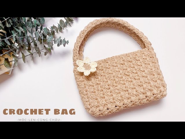 DIY CROCHET BAG | EASY CROCHET | Hướng dẫn móc túi xách tay họa tiết lạ mắt| Châu Crochet #55