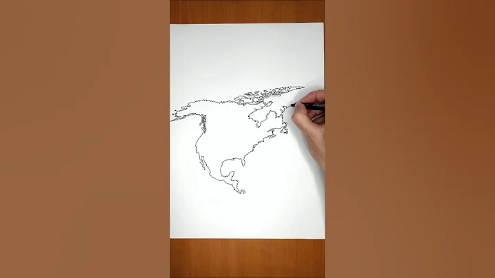 Drawing North America Map 🗺️ | How to draw a map #shorts #map #drawing #education #art #viral