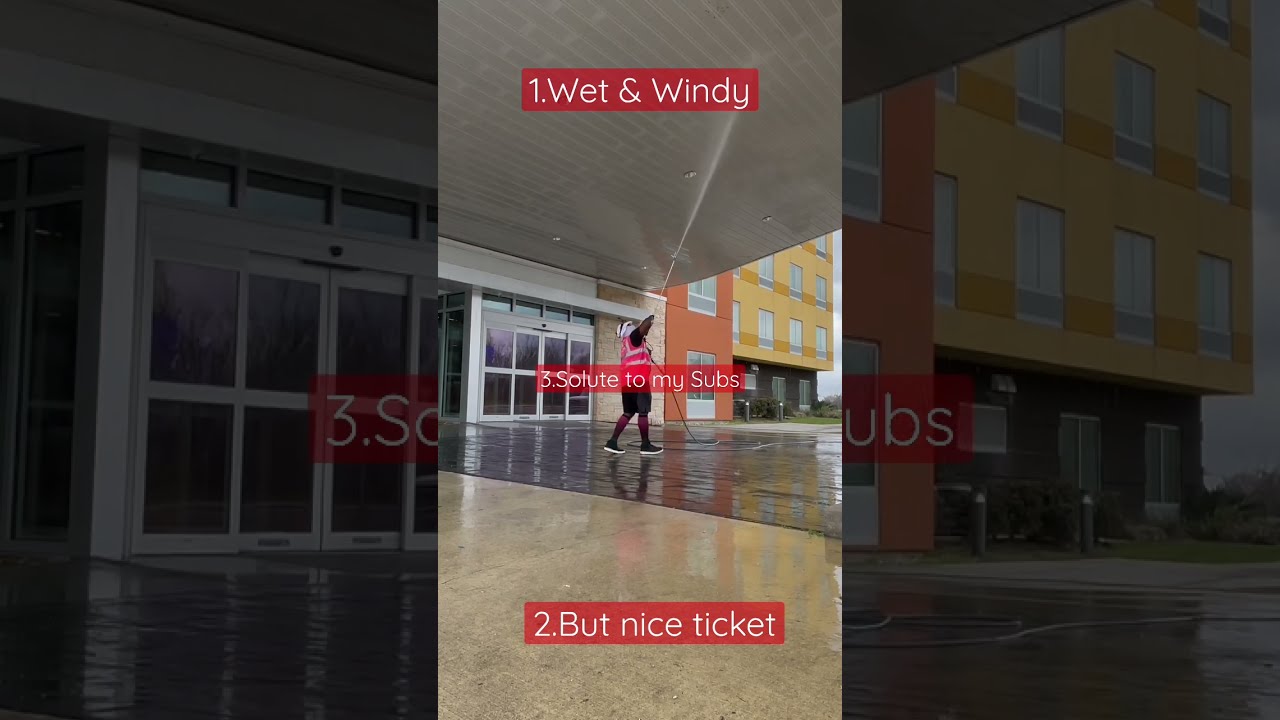 Wet Windy But Worth It Pressurewashing Softwashing Satisfying