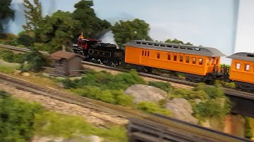 Bachman H.O PRR Old Time 4-4-0 test run.
