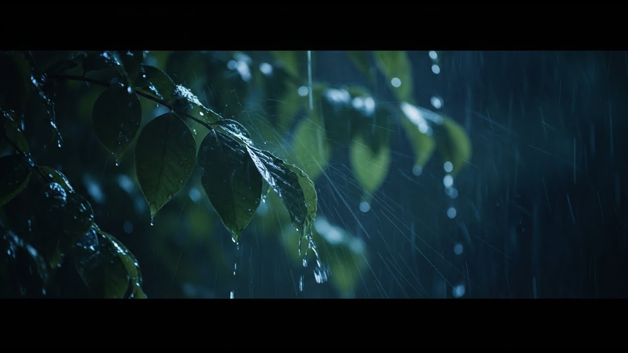 Rain on Wet Leaves | Peaceful Night Sleep ASMR